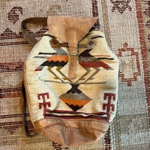 Southwestern Woven Back Pack Vintage